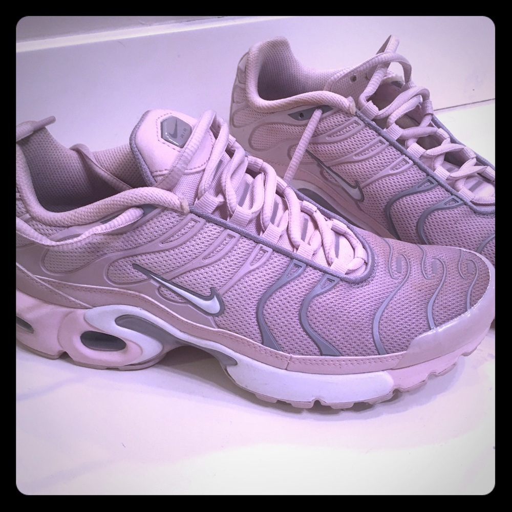Light pink and white sneakers
